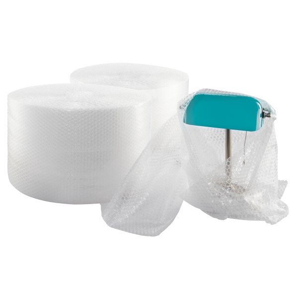 slide 3 of 5, Office Depot Brand Small Bubble Wrap, 3/16'' Thick, Clear, 12'' X 220', Box Of 2 Rolls, 2 ct