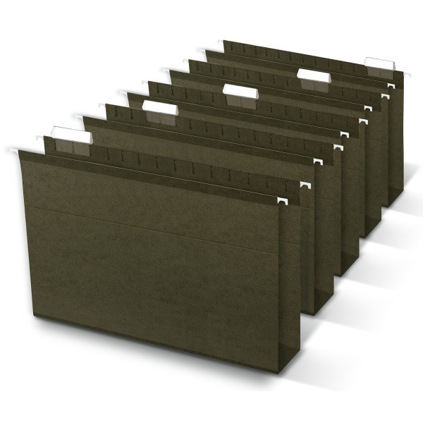slide 2 of 3, Office Depot Box-Bottom Hanging File Folders, Legal Size (8-1/2'' X 14''), 2'' Expansion, Green, Box Of 25, 25 ct