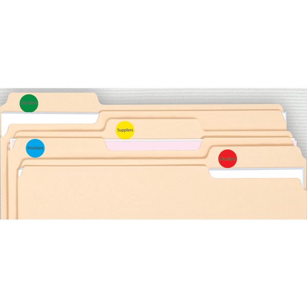 slide 2 of 2, Office Depot Brand Removable Round Color-Coding Labels, Od98785, 3/4'' Diameter, Assorted Colors, Pack Of 1,008, 1 ct