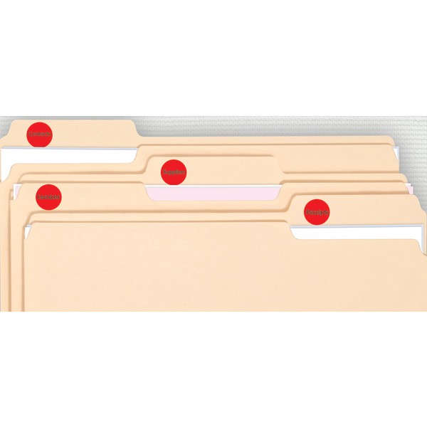 slide 2 of 2, Office Depot Brand Removable Round Color-Coding Labels, Od98786, 3/4'' Diameter, Red, Pack Of 1,008, 1 ct