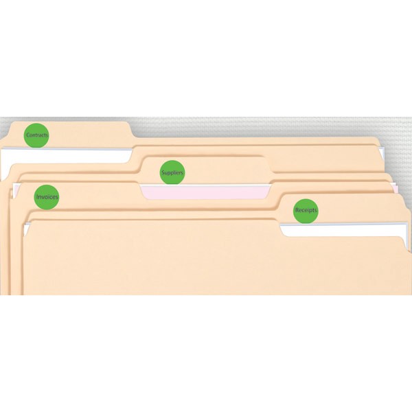 slide 2 of 2, Office Depot Brand Removable Round Color-Coding Labels, Od98787, 3/4'' Diameter, Green Neon, Pack Of 1,008, 1 ct