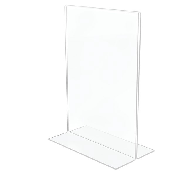 slide 5 of 8, Office Depot Brand Stand-Up Sign Holder, Vertical, 7 in x 5 in