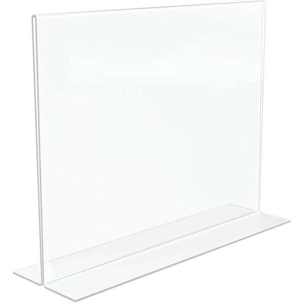 slide 6 of 8, Office Depot Brand Stand-Up Sign Holder, Horizontal, 8 1/2 in x 11 in