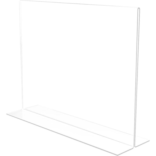 slide 3 of 8, Office Depot Brand Stand-Up Sign Holder, Horizontal, 8 1/2 in x 11 in