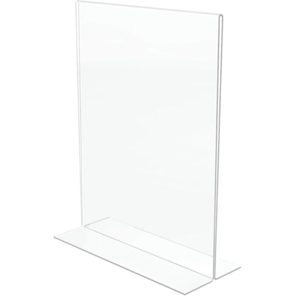 slide 5 of 8, Office Depot Brand Stand-Up Sign Holder, Vertical, 11 in x 8 1/2 in