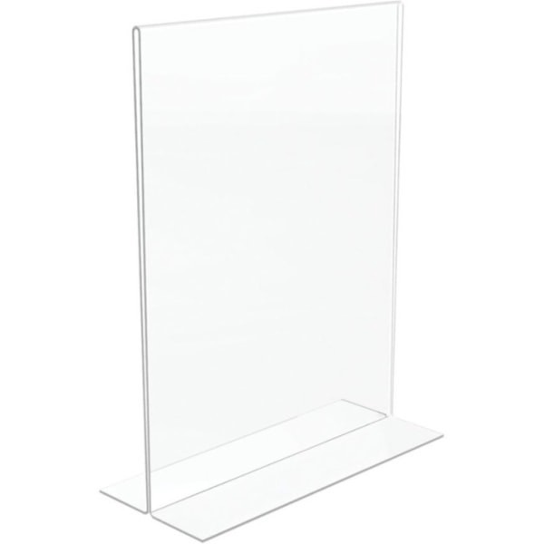slide 3 of 8, Office Depot Brand Stand-Up Sign Holder, Vertical, 11 in x 8 1/2 in