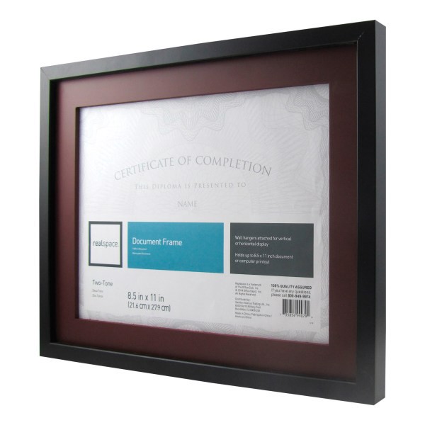 slide 5 of 6, Realspace Photo/Document Frame, Gallery, 11'' X 14'', Matted For 8-1/2'' X 11'', Black, 1 ct