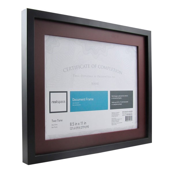 slide 6 of 6, Realspace Photo/Document Frame, Gallery, 11'' X 14'', Matted For 8-1/2'' X 11'', Black, 1 ct
