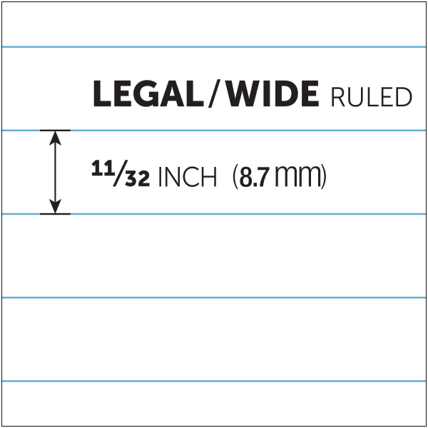 slide 6 of 6, Office Depot Brand Perforated Writing Pads, Legal Ruled, White, 12 pk; 50 ct; 8 1/2 in x 11 3/4 in