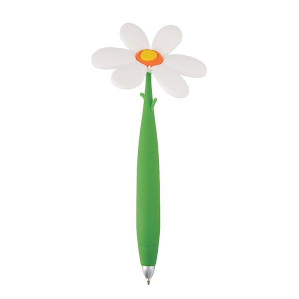 slide 3 of 5, Office Depot Brand Fun Ballpoint Pen With Topper, Flower, Fine Point, 0.7 Mm, Green Barrel, Black Ink, 1 ct