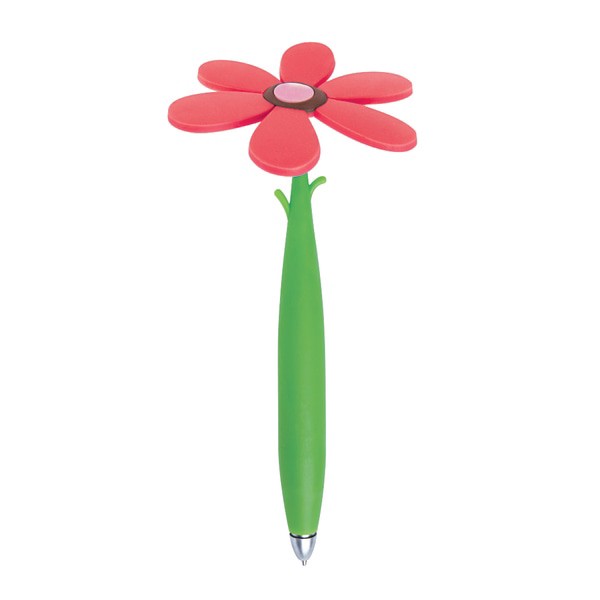 slide 4 of 5, Office Depot Brand Fun Ballpoint Pen With Topper, Flower, Fine Point, 0.7 Mm, Green Barrel, Black Ink, 1 ct