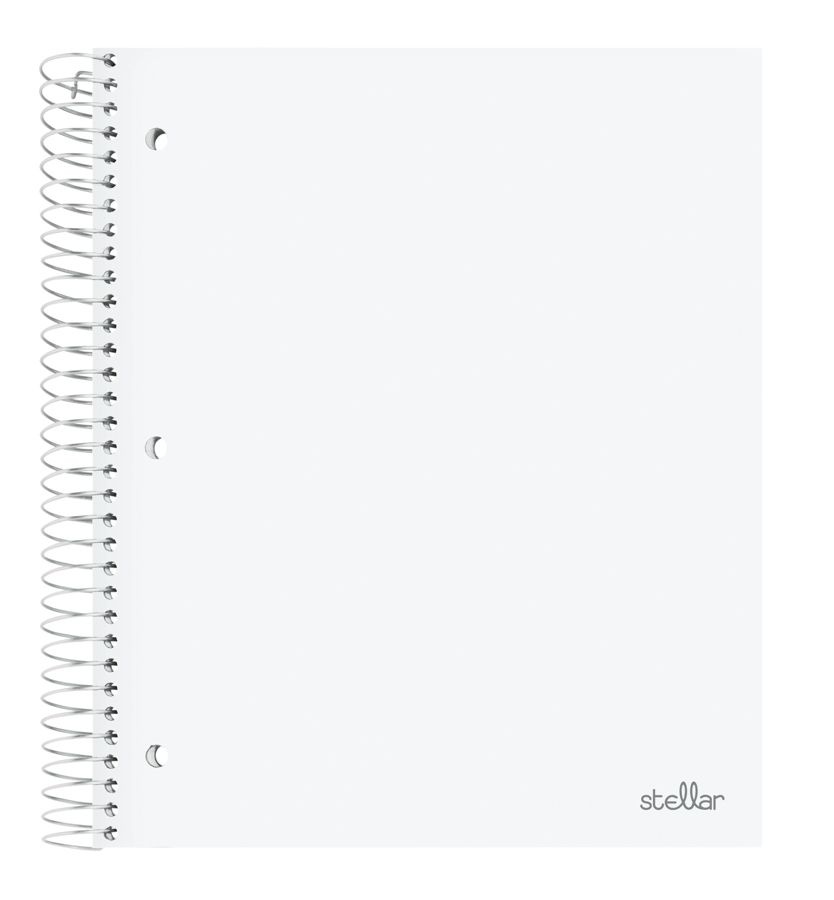 slide 7 of 10, Office Depot Brand Spiral Stellar Poly Notebook, 10 1/2'' X 8'', 3 Subject, Wide Ruled, 150 Sheets, Assorted Colors, 150 ct