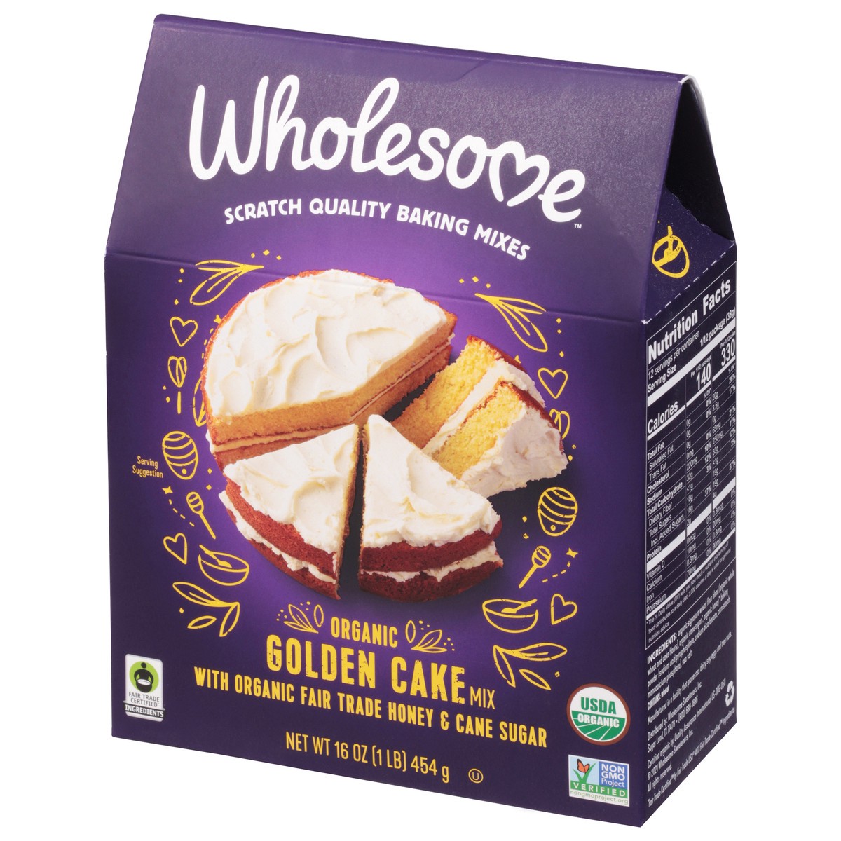 slide 3 of 9, Wholesome Golden Organic Cake Mix 16 oz, 16 oz