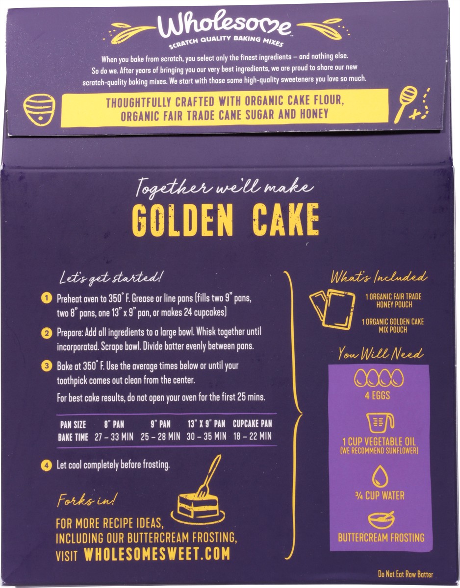 slide 5 of 9, Wholesome Golden Organic Cake Mix 16 oz, 16 oz