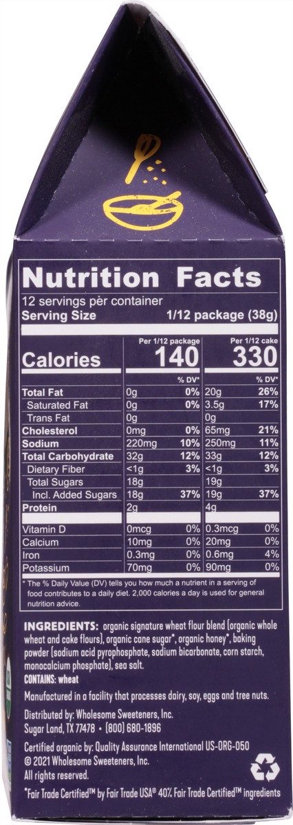 slide 8 of 9, Wholesome Golden Organic Cake Mix 16 oz, 16 oz