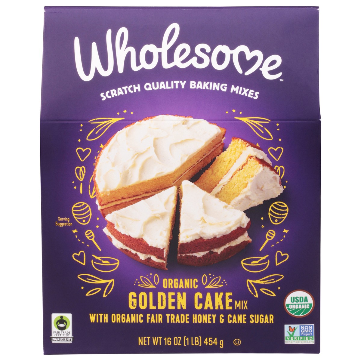 slide 1 of 9, Wholesome Golden Organic Cake Mix 16 oz, 16 oz