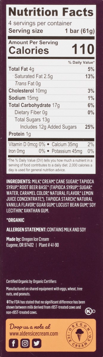 slide 8 of 9, Alden's Ice Cream Bar, 4 ct