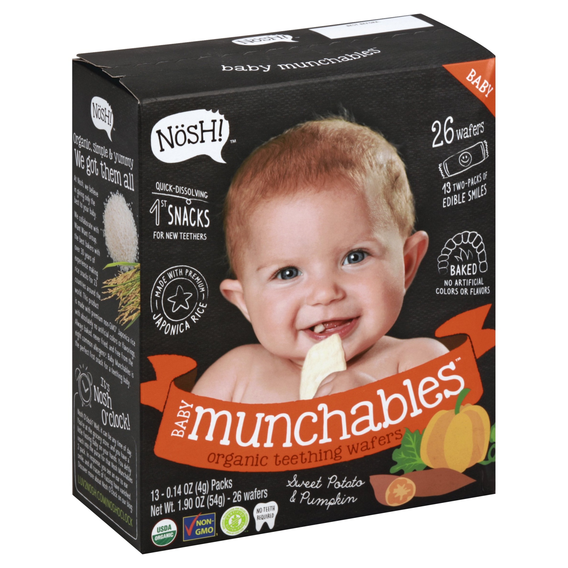 slide 1 of 3, Nosh Munchables Sweet Potato and Pumpkin, 13 ct; 0.14 oz