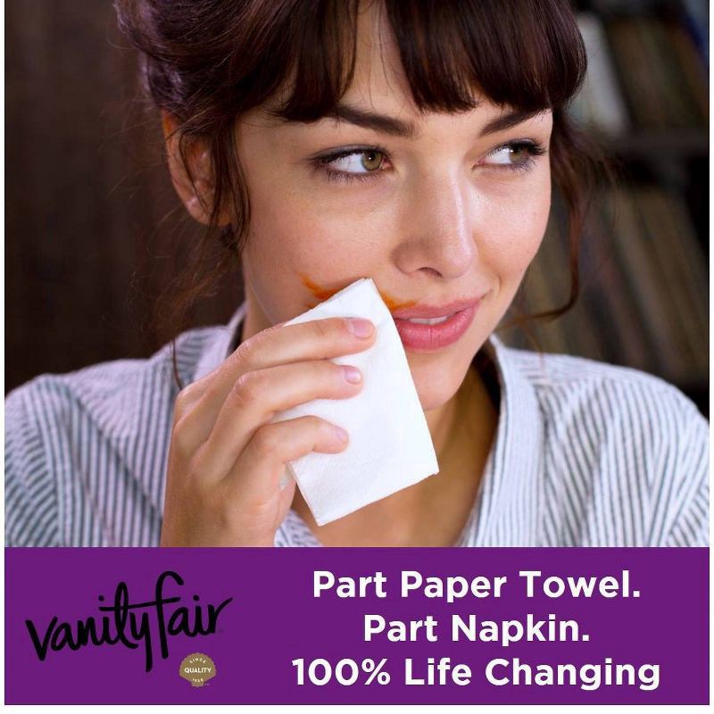 slide 5 of 8, Vanity Fair Extra Absorbent Disposable White Paper Napkins, 160 ct
