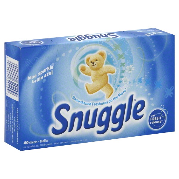 slide 1 of 1, Snuggle Dryer Sheets Blue Sparkle, 40 ct