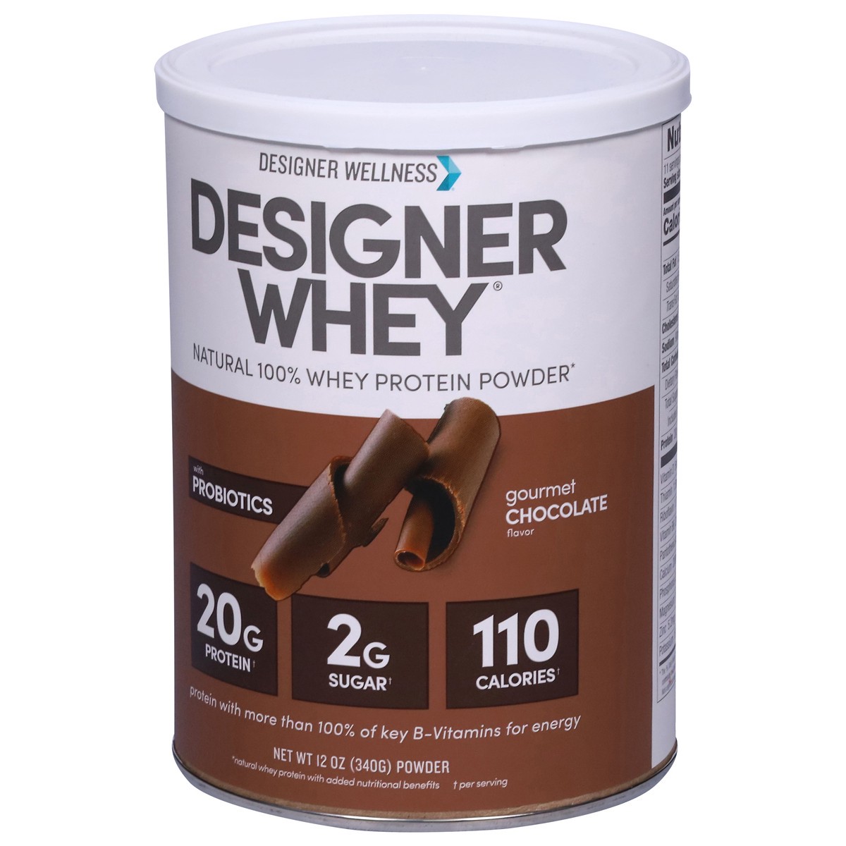 slide 7 of 9, Designer Wellness Designer Whey Gourmet Chocolate Protein Powder - 12 oz, 12 oz