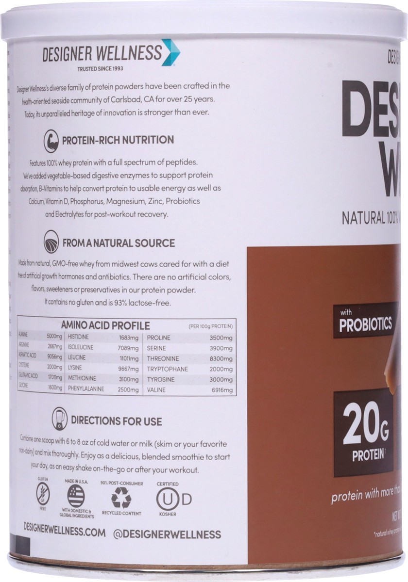 slide 6 of 9, Designer Wellness Designer Whey Gourmet Chocolate Protein Powder - 12 oz, 12 oz