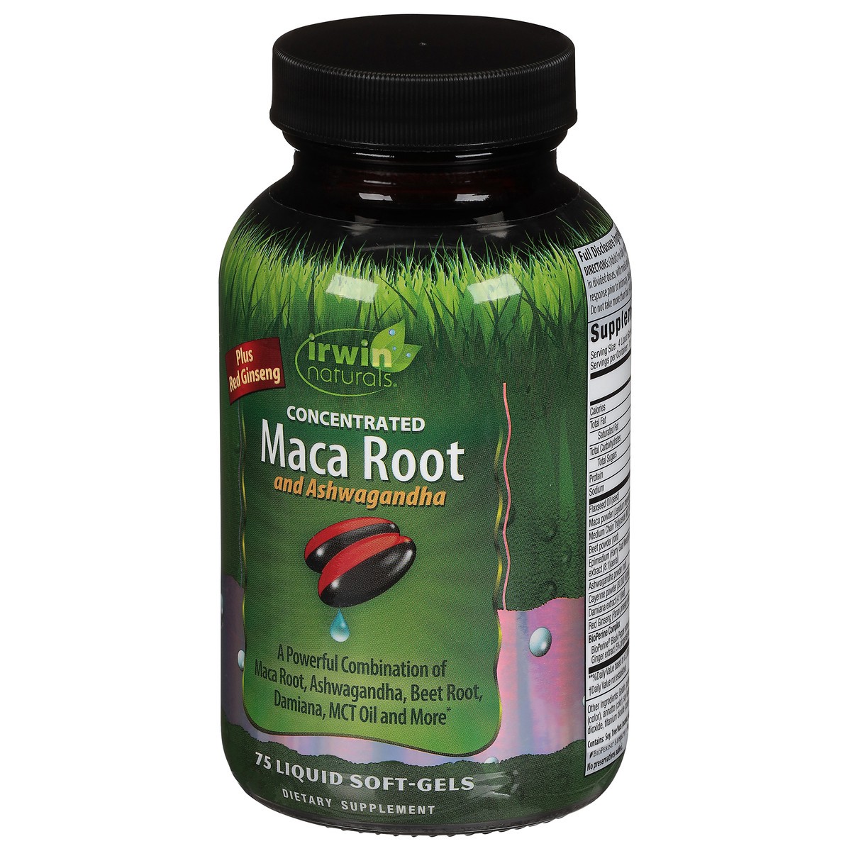 slide 4 of 12, Irwin Naturals Concentrated Maca Root and Ashwagandha 75 Soft-Gels, 75 ct