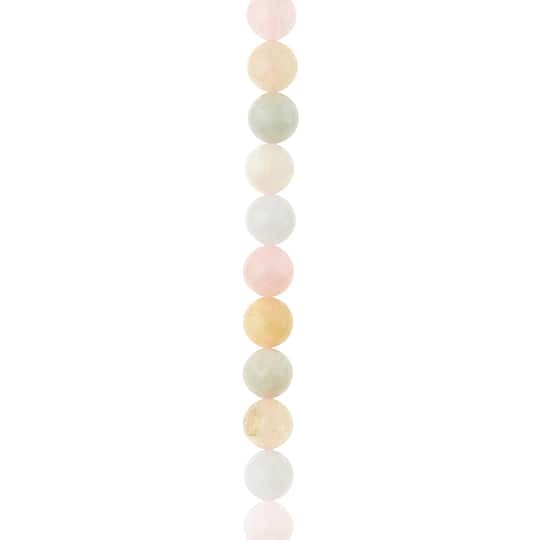 slide 1 of 3, Multicolor Morganite Round Beads, 6mm By Bead Landing, 6 mm