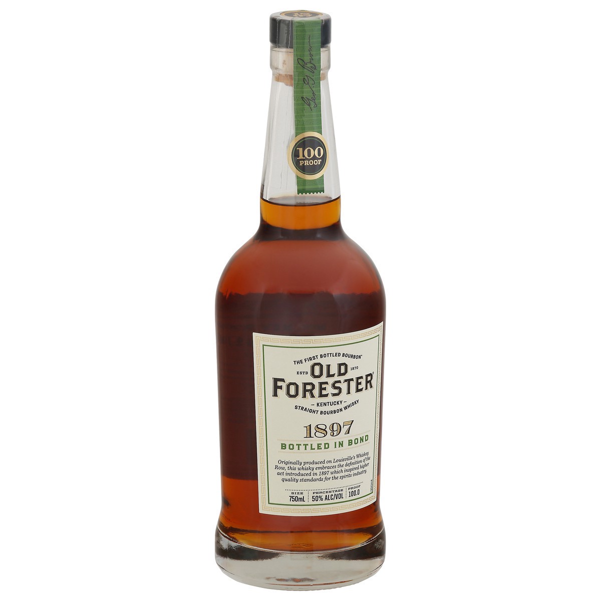 slide 8 of 15, Old Forester Whiskey Row Series: 1897 Bottled in Bond Kentucky Straight Bourbon Whisky, 750 mL Bottle, 100 Proof, 750 ml