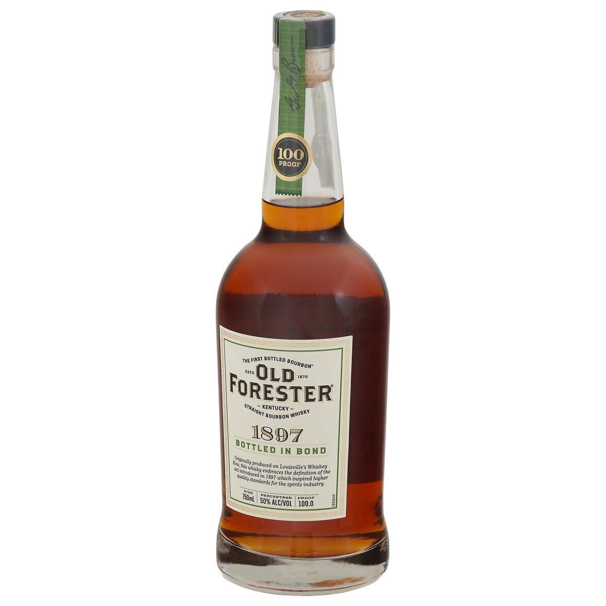 slide 5 of 15, Old Forester Whiskey Row Series: 1897 Bottled in Bond Kentucky Straight Bourbon Whisky, 750 mL Bottle, 100 Proof, 750 ml