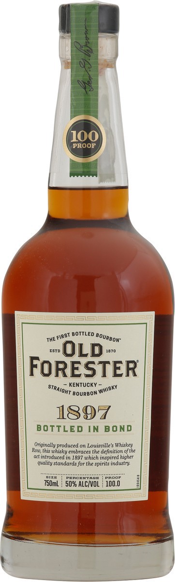 slide 15 of 15, Old Forester Whiskey Row Series: 1897 Bottled in Bond Kentucky Straight Bourbon Whisky, 750 mL Bottle, 100 Proof, 750 ml