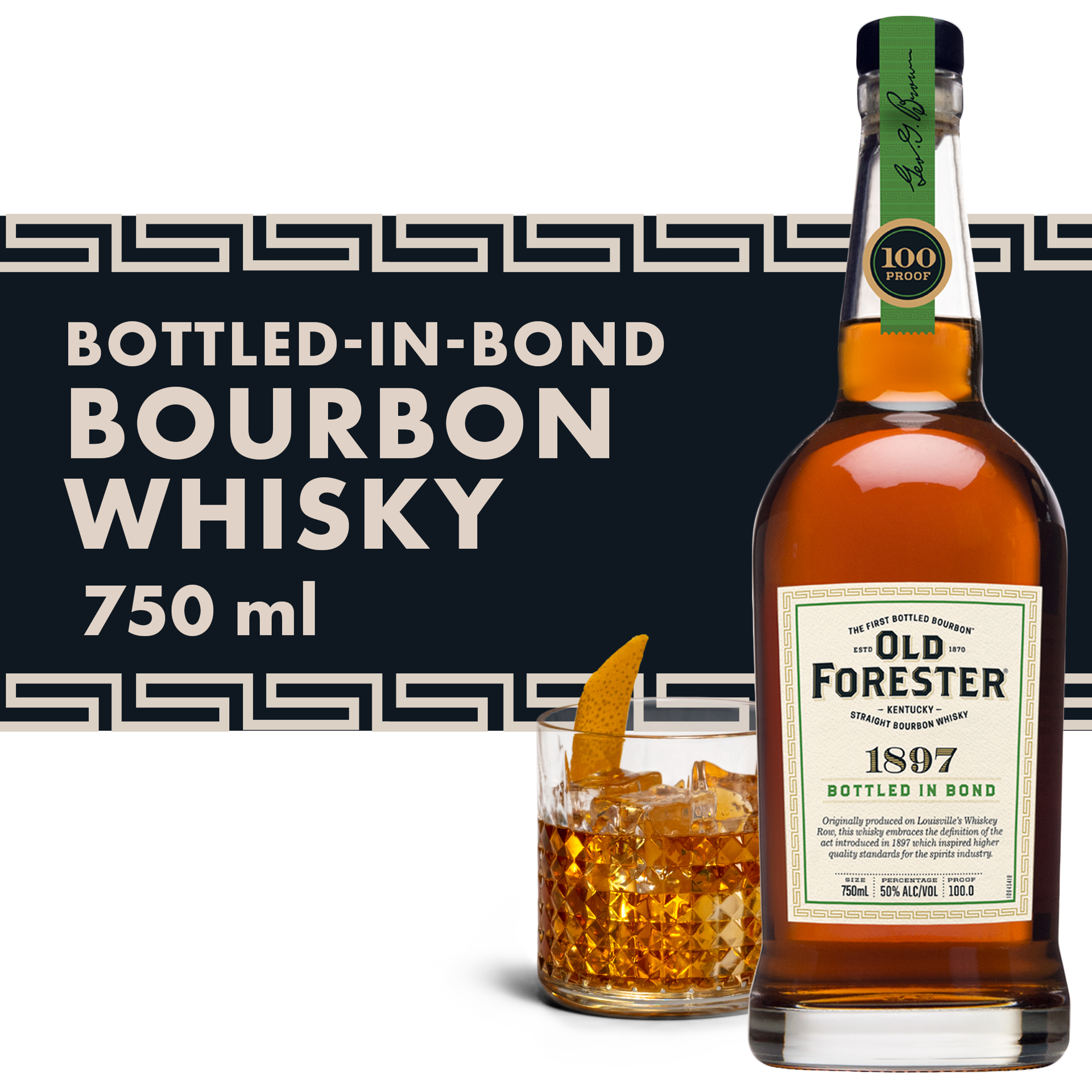 slide 1 of 15, Old Forester Whiskey Row Series: 1897 Bottled in Bond Kentucky Straight Bourbon Whisky, 750 mL Bottle, 100 Proof, 750 ml