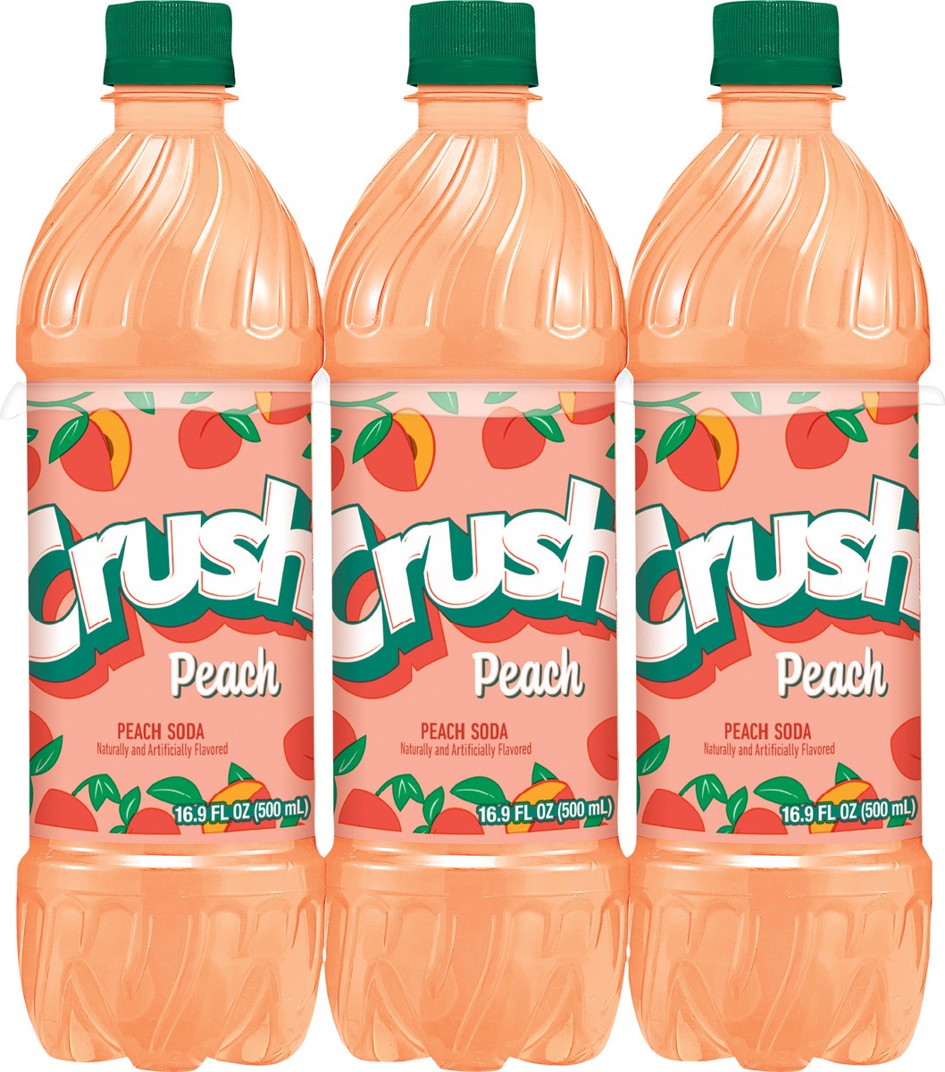 slide 4 of 7, Crush Caffeine Free Peach Soda - 3 liter, 3 liter