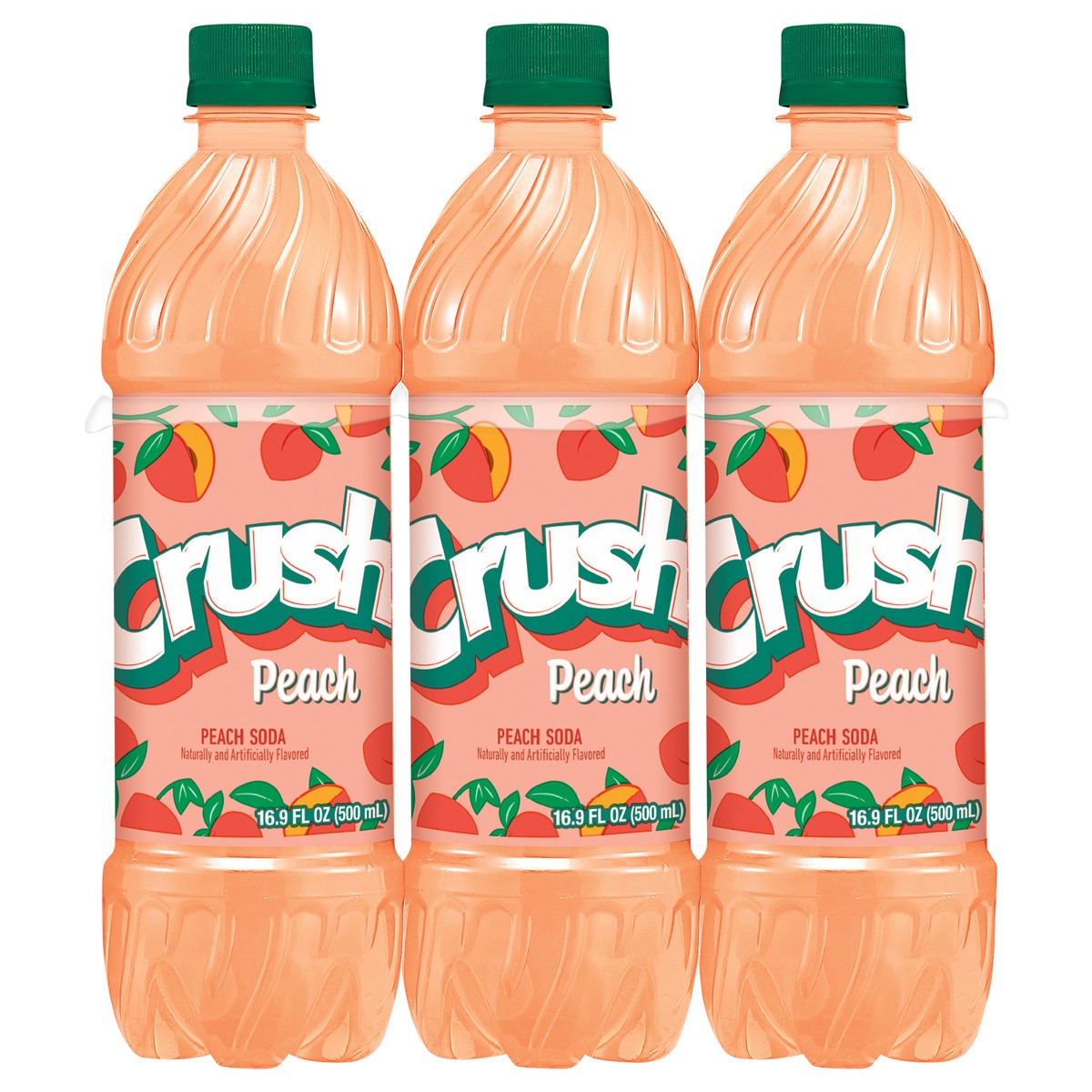 slide 1 of 7, Crush Caffeine Free Peach Soda - 3 liter, 3 liter