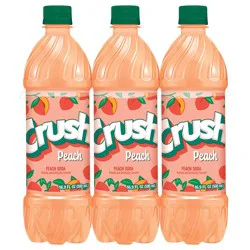 Crush Peach Soda, 6 Pack 16.9 fl oz Bottles