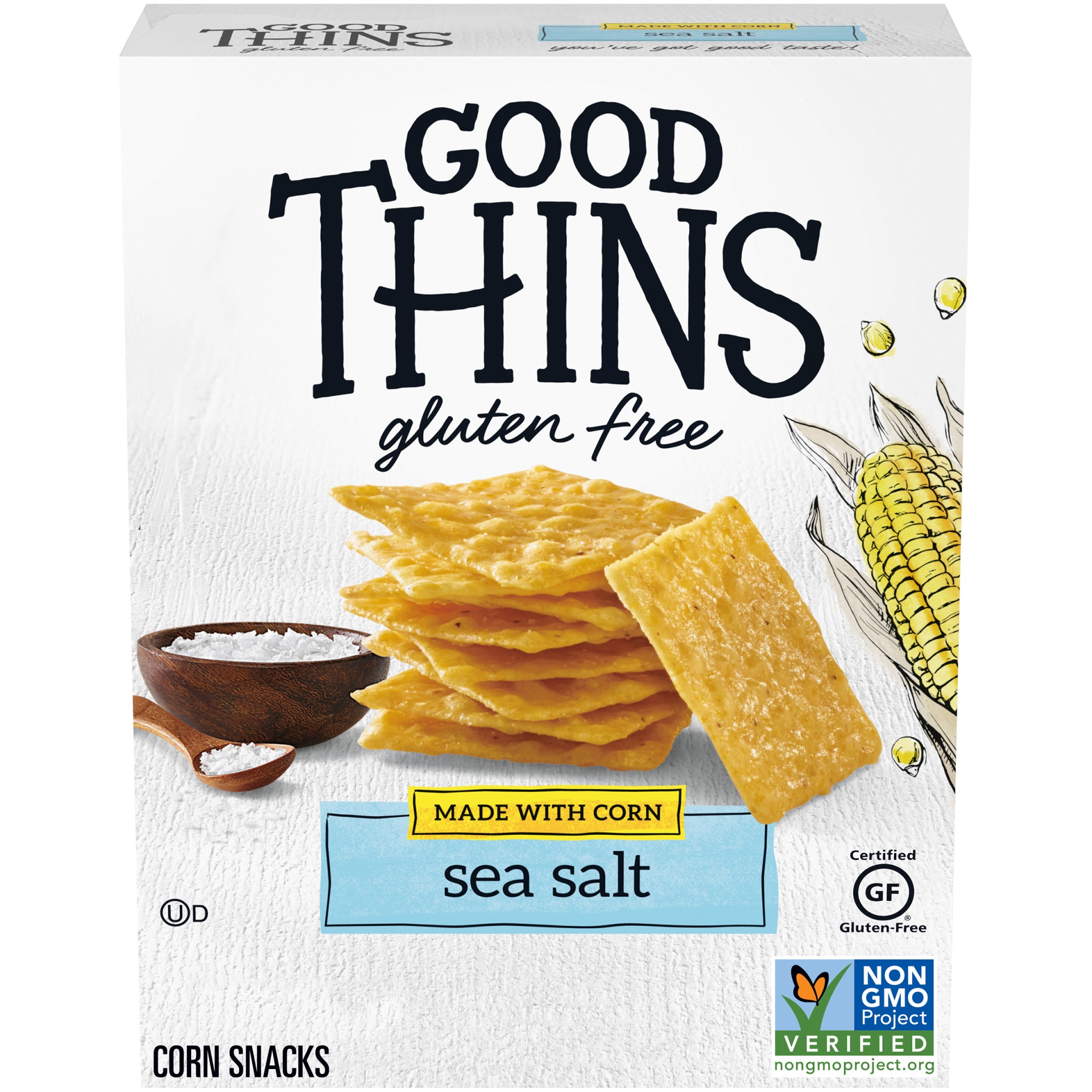 slide 1 of 2, GOOD THiNS "The Corn One" Sea Salt Chips, 3.5 oz