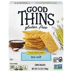 GOOD THiNS Sea Salt Corn Snacks Gluten Free Crackers, 3.5 oz