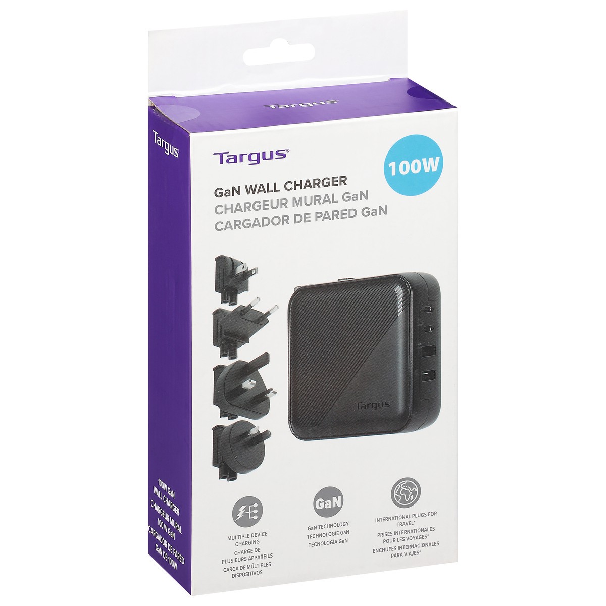 slide 3 of 9, Targus 100 Watts GaN Wall Charger 1 ea, 1 ct