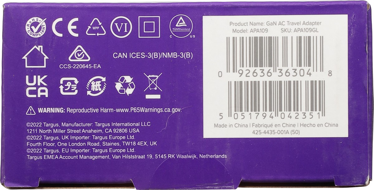 slide 6 of 9, Targus 100 Watts GaN Wall Charger 1 ea, 1 ct