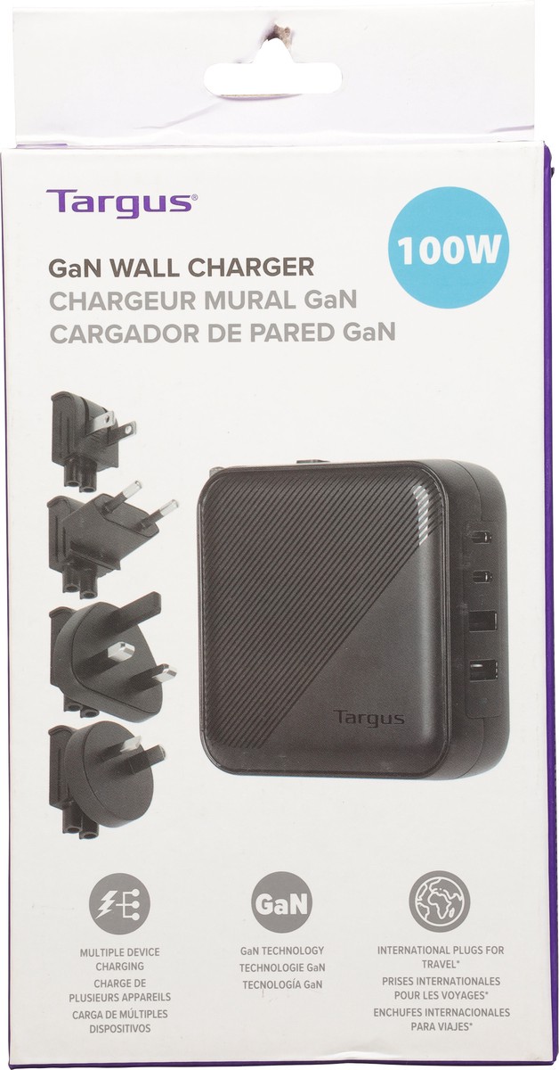 slide 4 of 9, Targus 100 Watts GaN Wall Charger 1 ea, 1 ct