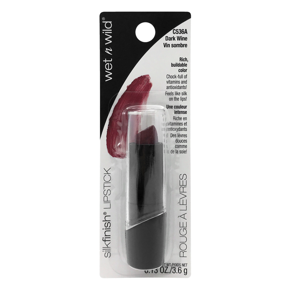 slide 1 of 1, wet n wild Lipstick Dark Wine, 0.13 oz