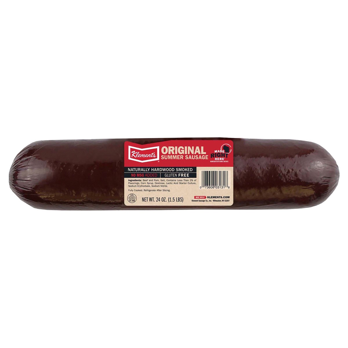 slide 1 of 5, Klements Summer Sausage, 24 oz, 24 oz