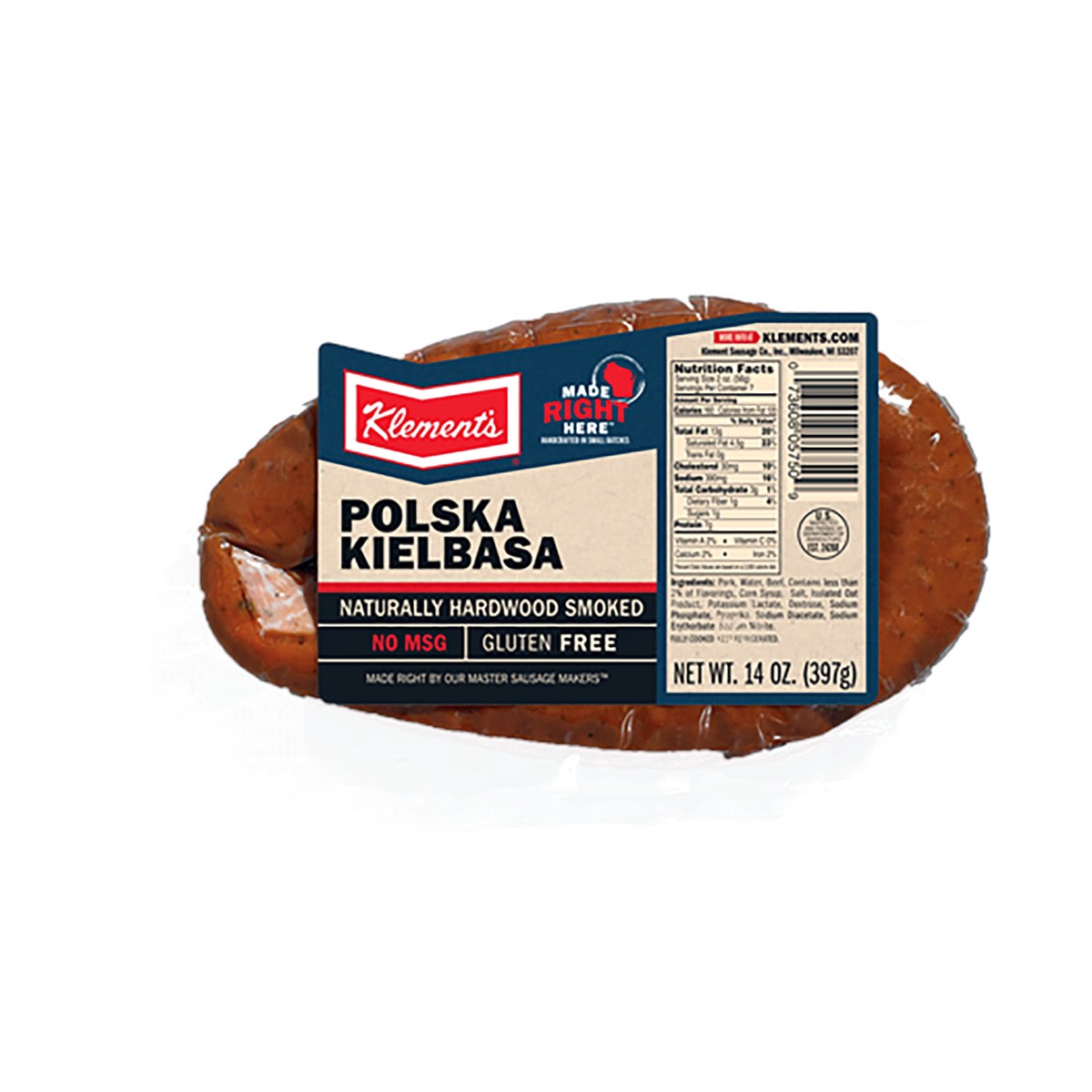 slide 1 of 1, Klements Polska Kielbasa Loop Sausage, 14 oz