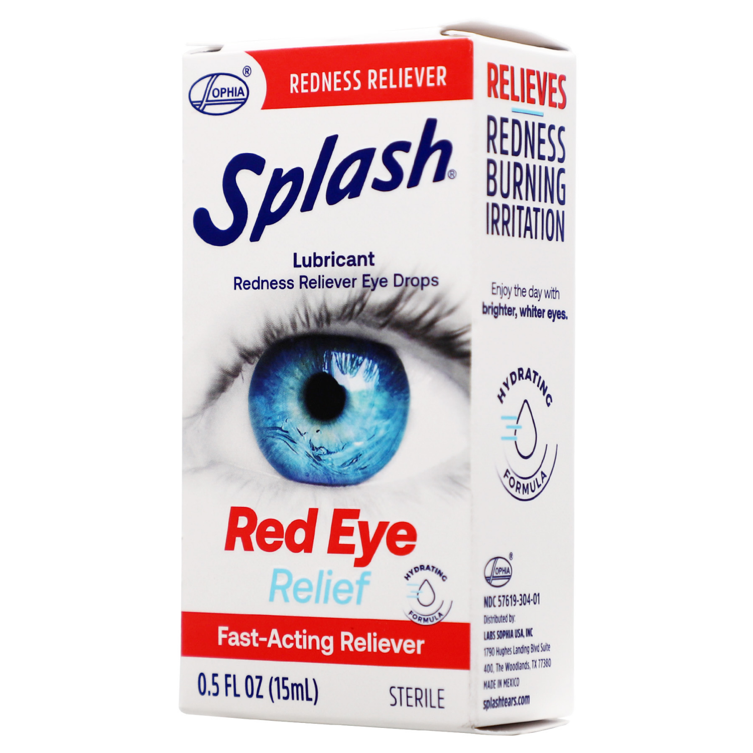 slide 6 of 8, Splash Red Eye Relief Eye Drops, 1 ct