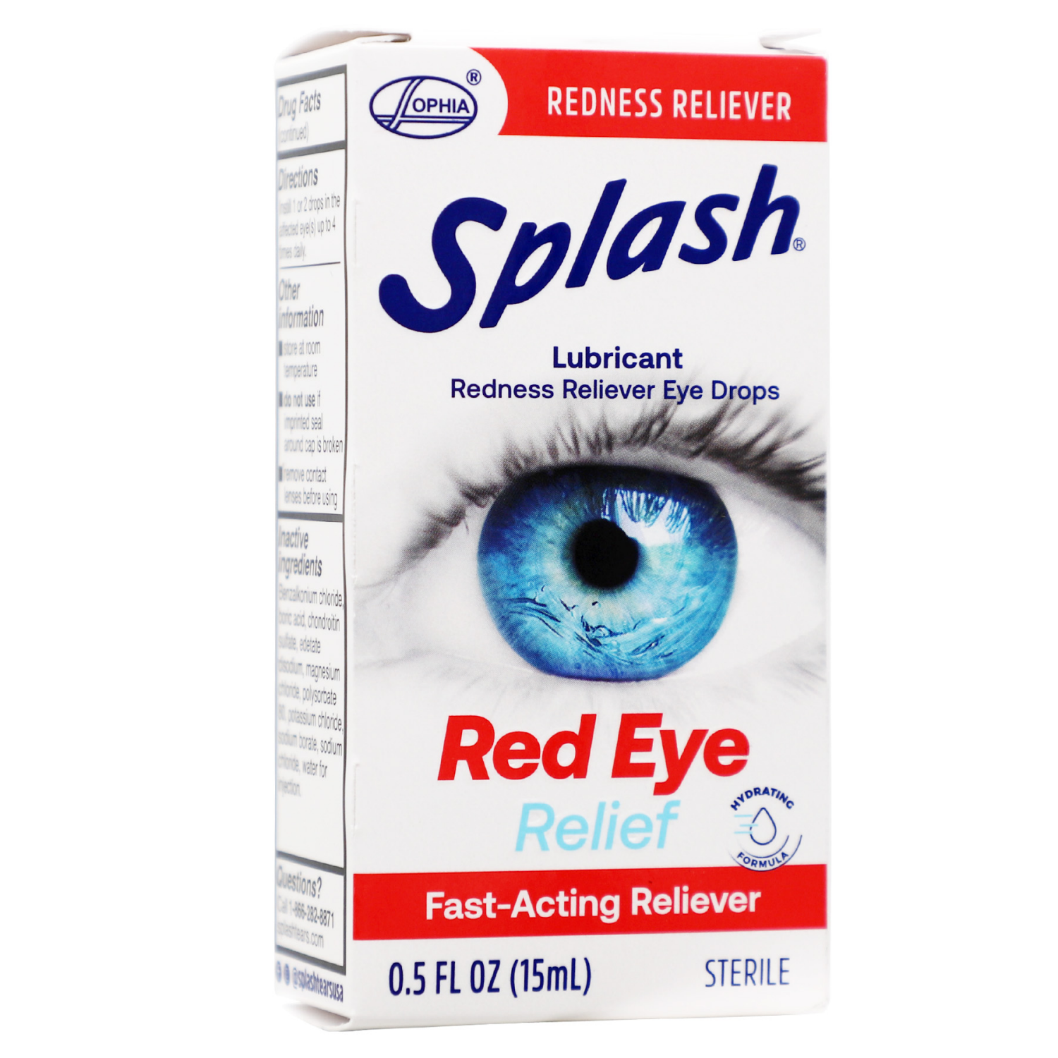 slide 7 of 8, Splash Red Eye Relief Eye Drops, 1 ct