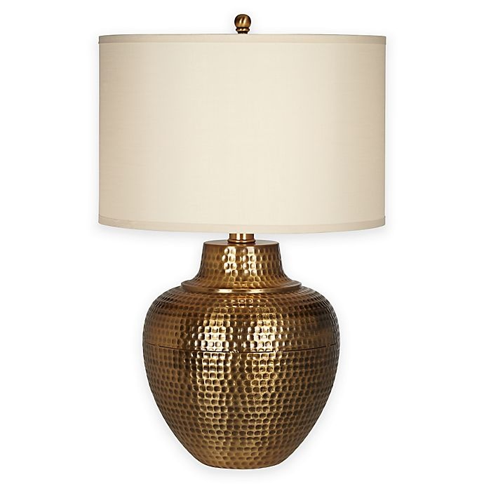 slide 1 of 1, Pacific Coast Lighting Maison Loft Table Lamp - Antique Brass with Linen Shade, 1 ct