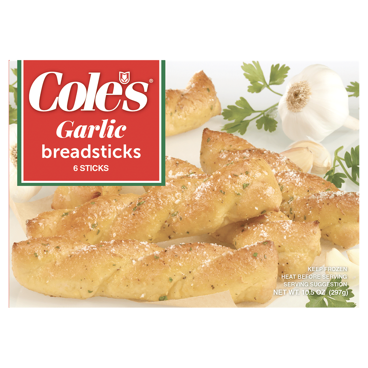 slide 1 of 6, Cole's Garlic Bread Sticks, 10.5 oz