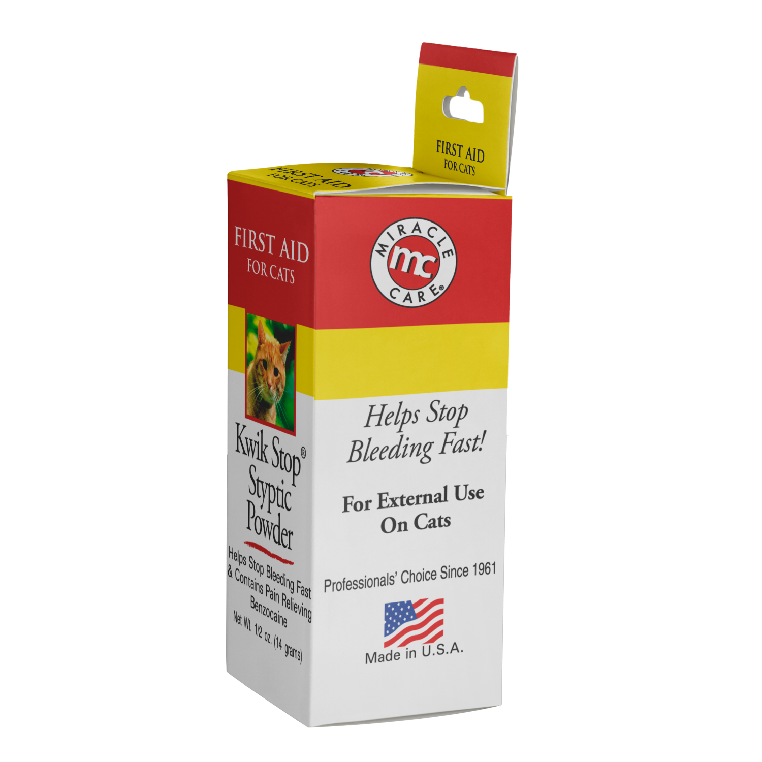 slide 3 of 3, Kwik Stop Miracle Care Kwik Stop Styptic Powder for Cats, 0.5 oz