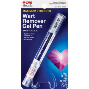 slide 1 of 1, CVS Health Maximum Strength Wart Remover Gel Pen, 0.04 oz