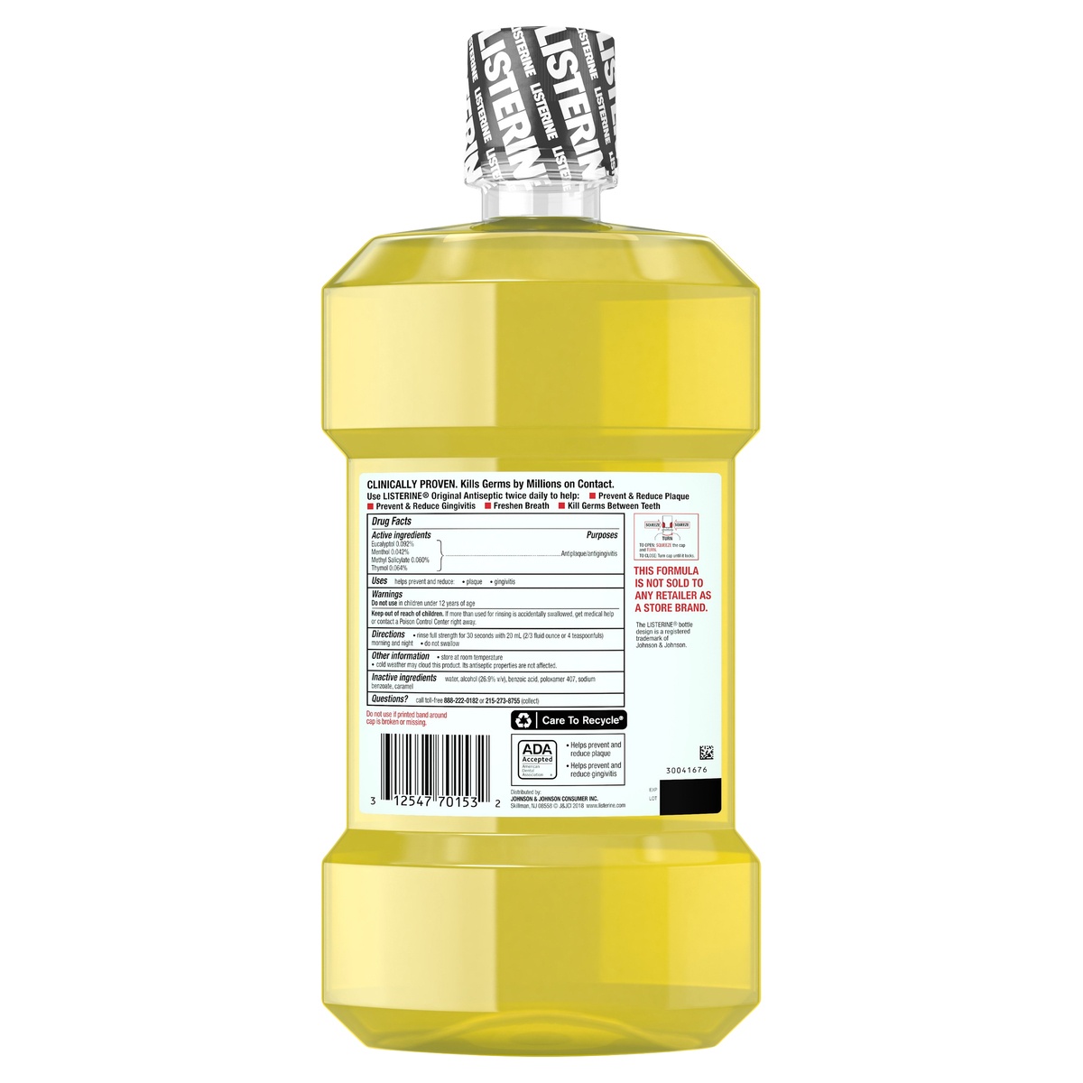 Listerine Original Antiseptic Oral Care Mouthwash to Kill 99.9 of